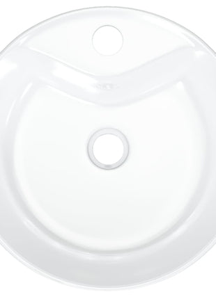 Wasbak 40x14,5 cm rond keramiek wit