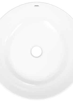 Wasbak 44x17 cm rond keramiek wit