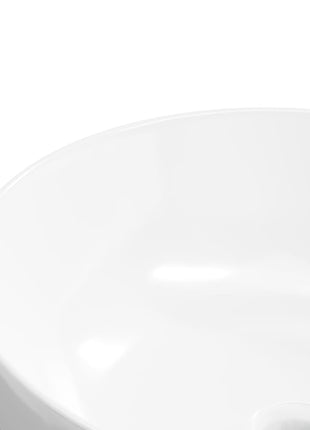 Wasbak 44x17 cm rond keramiek wit