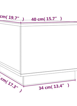 Salontafel 40X50X35 Cm Massief Grenenhout