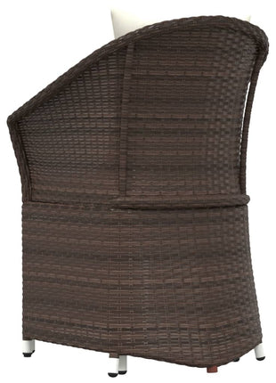 2-Delige Loungeset Met Kussens Poly Rattan