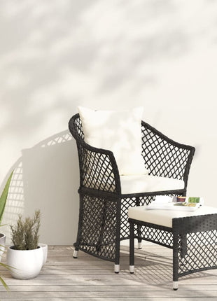 Loungeset Met Kussens Poly Rattan
