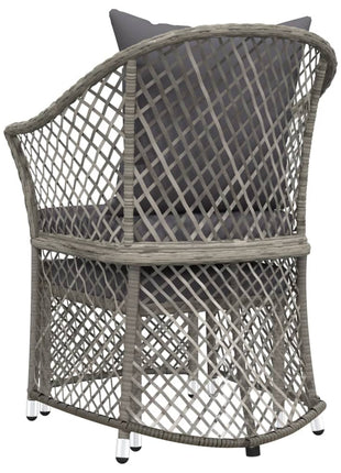 Loungeset Met Kussens Poly Rattan