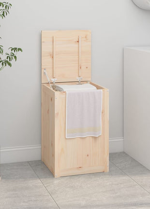 Wasmand 44x44x66 cm massief grenenhout