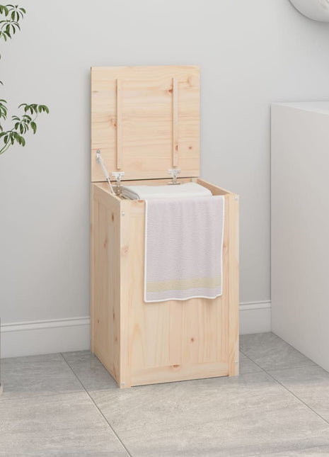 Wasmand 44x44x66 cm massief grenenhout