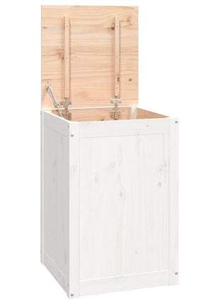 Wasmand 44x44x66 cm massief grenenhout wit