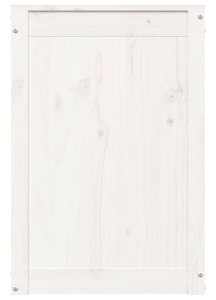 Wasmand 44x44x66 cm massief grenenhout wit