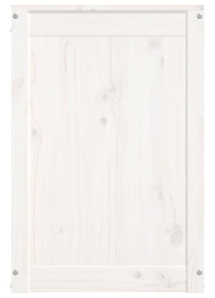 Wasmand 44x44x66 cm massief grenenhout wit