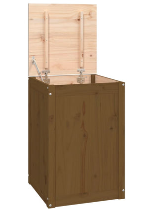 Wasmand 44x44x66 cm massief grenenhout honingbruin