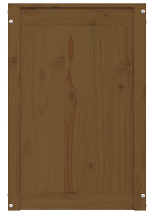 Wasmand 44x44x66 cm massief grenenhout honingbruin
