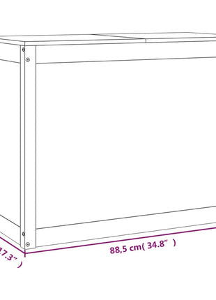 Wasmand 88,5x44x66 cm massief grenenhout