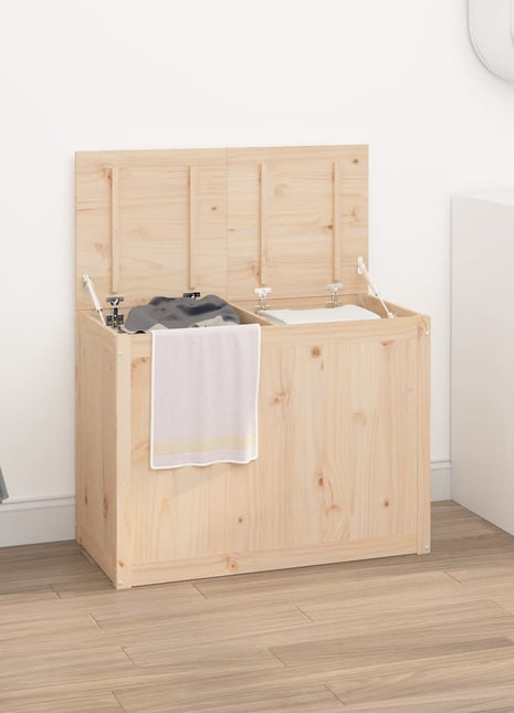 Wasmand 88,5x44x66 cm massief grenenhout