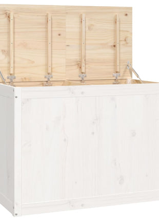 Wasmand 88,5x44x66 cm massief grenenhout wit