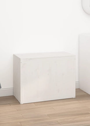 Wasmand 88,5x44x66 cm massief grenenhout wit
