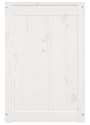 Wasmand 88,5x44x66 cm massief grenenhout wit