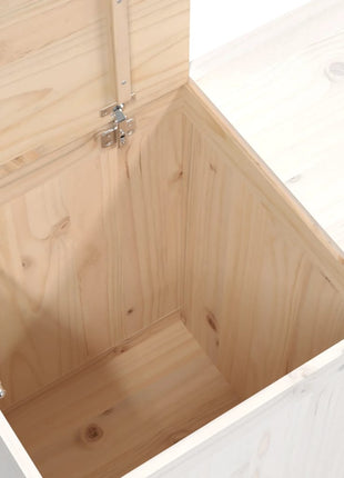 Wasmand 88,5x44x66 cm massief grenenhout wit