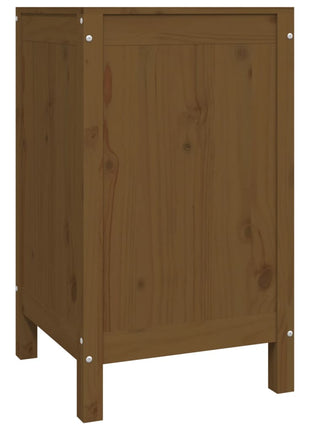 Wasmand 44x44x76 cm massief grenenhout honingbruin