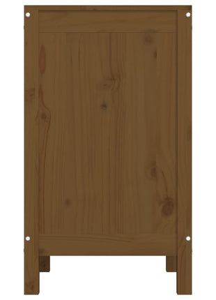 Wasmand 44x44x76 cm massief grenenhout honingbruin