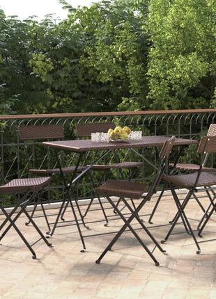 Bistrostoelen Inklapbaar Poly Rattan En Staal