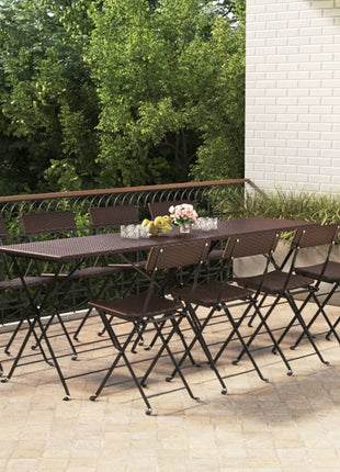 Bistrostoelen Inklapbaar Poly Rattan En Staal