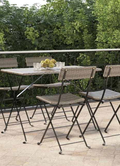 Bistrostoelen Inklapbaar Poly Rattan En Staal