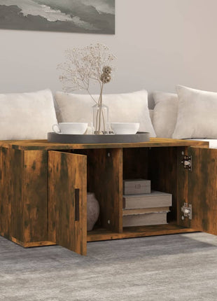 Salontafel 80X50X36 Cm Bewerkt Hout Kleurig