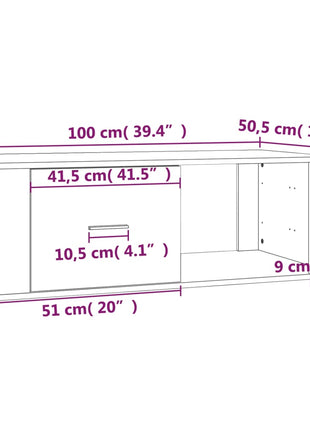 Salontafel 100X50,5X35 Cm Bewerkt Hout
