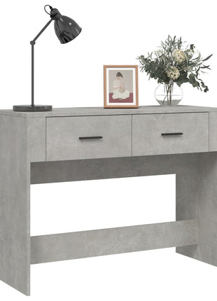 Wandtafel 100x39x75 cm bewerkt hout betongrijs