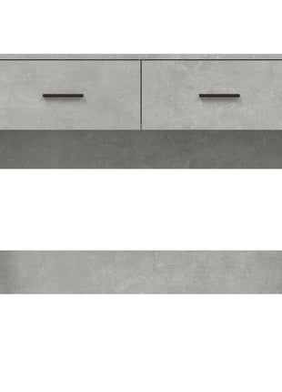 Wandtafel 100x39x75 cm bewerkt hout betongrijs