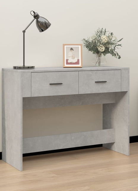 Wandtafel 100x39x75 cm bewerkt hout betongrijs