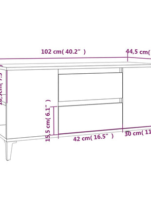 Tv-Meubel 102X44,5X50 Cm Bewerkt Hout