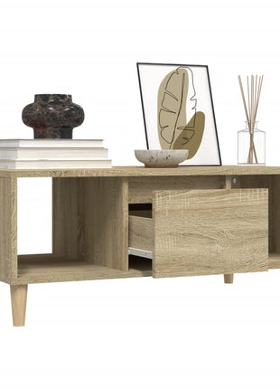 Salontafel 90X50X36,5 Cm Bewerkt Hout Kleurig
