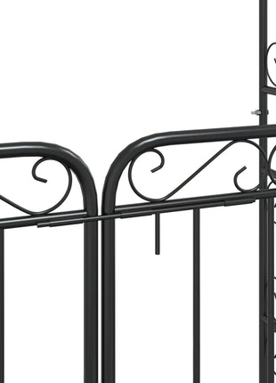 Tuinboog Met Poort 108X45X235 Cm Staal Zwart