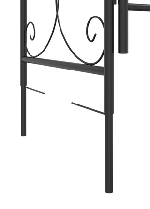 Tuinboog Met Poort 108X45X235 Cm Staal Zwart