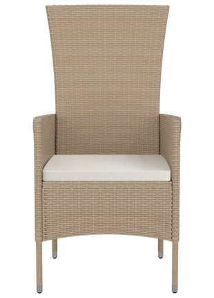 Tuinstoelen Met Kussens Poly Rattan Beige