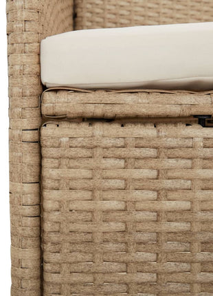 Tuinstoelen Met Kussens Poly Rattan Beige