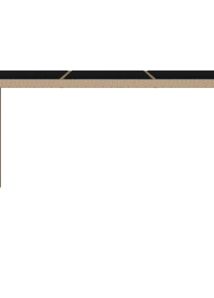 Tuintafel Met Glazen Blad Poly Rattan En Gehard Beige