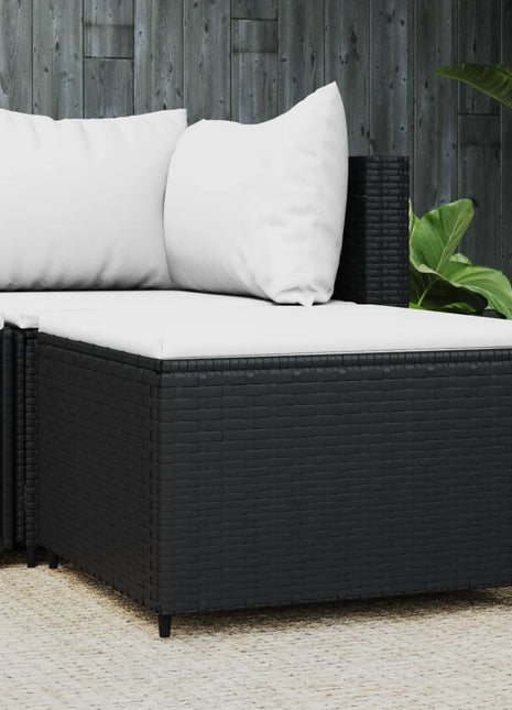 Voetensteunen Met Kussens Poly Rattan