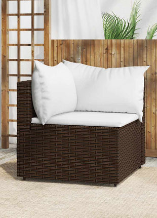 Tuinhoekbank Met Kussens Poly Rattan