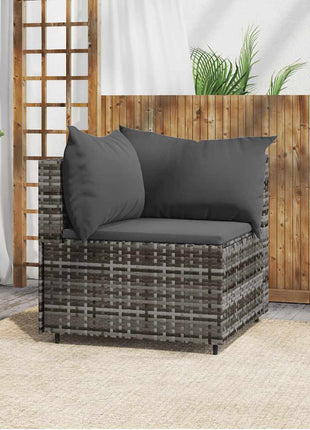 Tuinhoekbank Met Kussens Poly Rattan