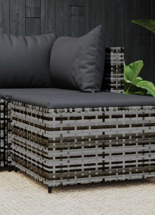 Voetensteunen Met Kussens Poly Rattan