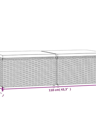 Voetensteunen Met Kussens Poly Rattan