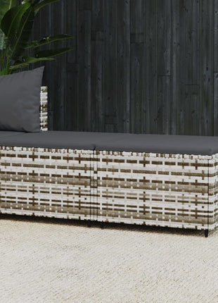 Voetensteunen Met Kussens Poly Rattan