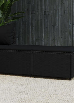 Voetensteunen Met Kussens Poly Rattan