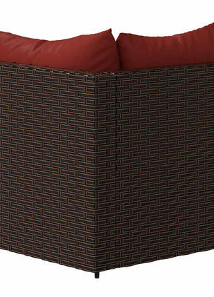 Tuinhoekbank Met Kussens Poly Rattan