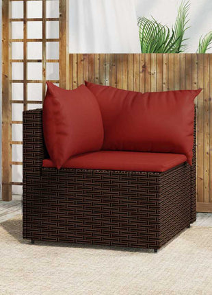 Tuinhoekbank Met Kussens Poly Rattan