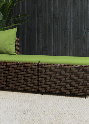 Voetensteunen Met Kussens Poly Rattan