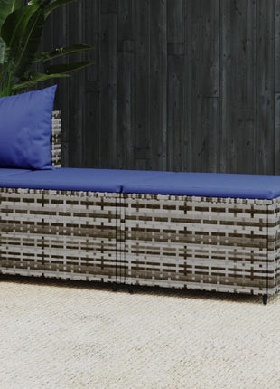 Voetensteunen Met Kussens Poly Rattan