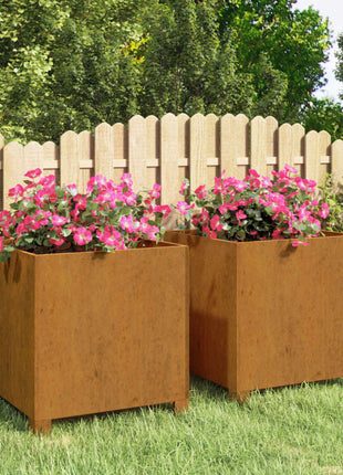 Plantenbak Met Poten Roestig Cortenstaal