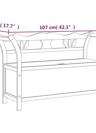 Bankje 107X45X75,5 Cm Massief Vurenhout